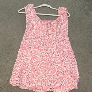 All in Favor Blush Floral Dress